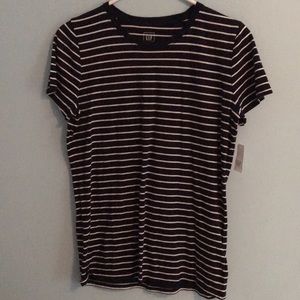 Dark blue and white T-shirt